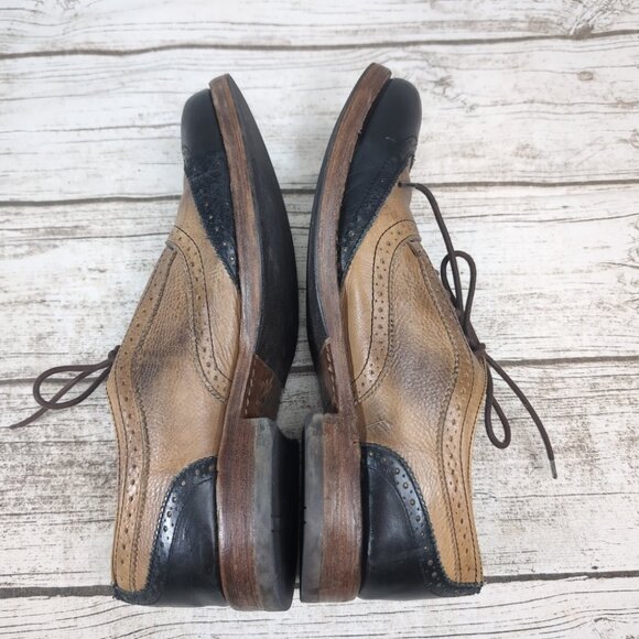 Bedstu Brown And Black Wingtip Oxford Derby Lace Up Shoes Men Size 11 main image 4
